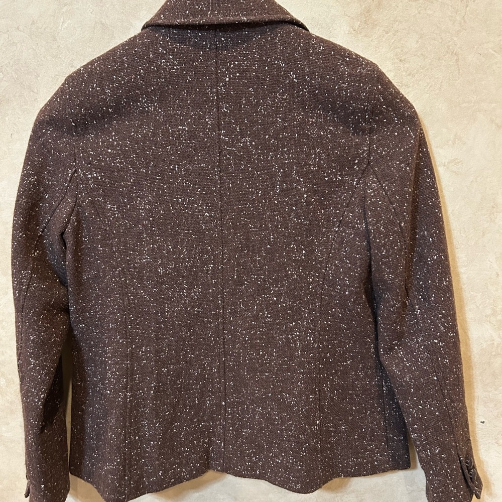 Brown Tweed Women's Blazer size 10 Liz Claiborne - Picture 4 of 5